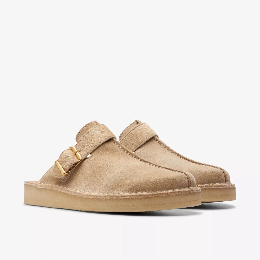 clarks Trek Mule Taupe Interest